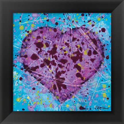 Framed Emotions Scenes Purple Heart Print