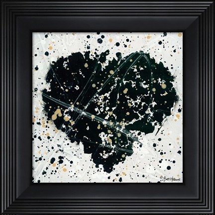 Framed Emotions Scenes Black Heart Print