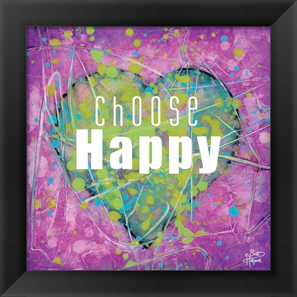 Framed Choose Happy Print