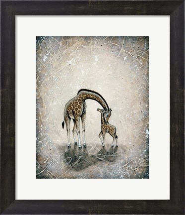 Framed My Love for You - Giraffes Print