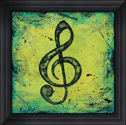 Framed Treble Cliff Print