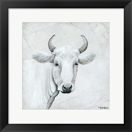 Framed January Cow I Print