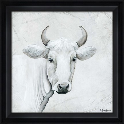 Framed January Cow I Print
