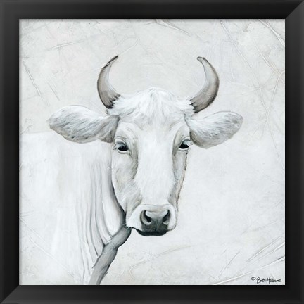 Framed January Cow I Print