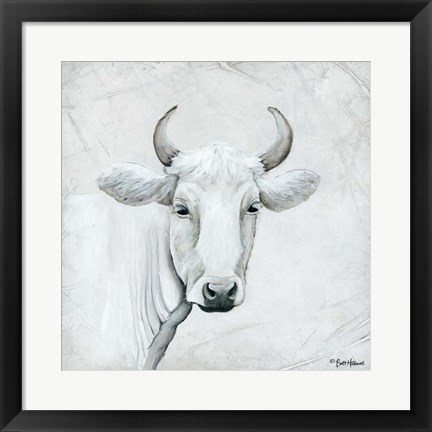 Framed January Cow I Print