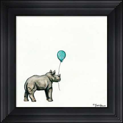 Framed Nursery Rhino Print