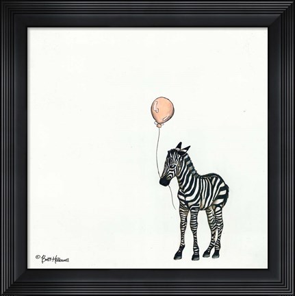 Framed Nursery Zebra Print