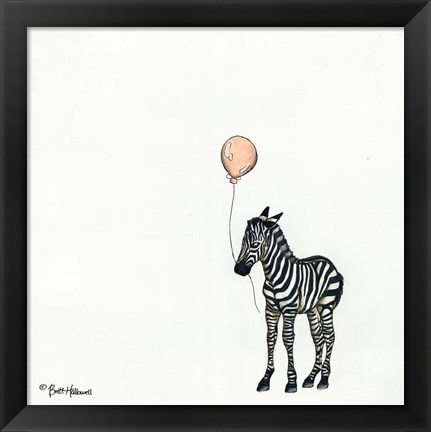 Framed Nursery Zebra Print