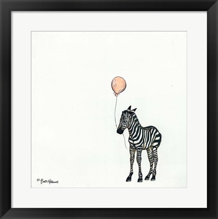 Framed Nursery Zebra Print