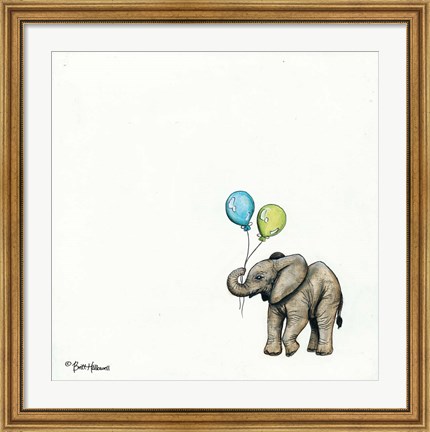 Framed Nursery Elephant Print