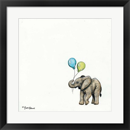 Framed Nursery Elephant Print