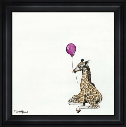 Framed Nursery Giraffe Print