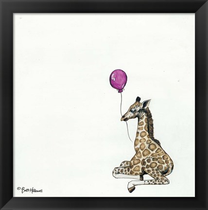 Framed Nursery Giraffe Print