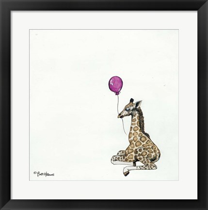 Framed Nursery Giraffe Print