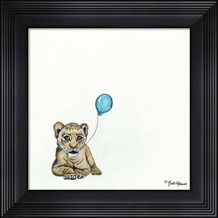 Framed Nursery Lion Print