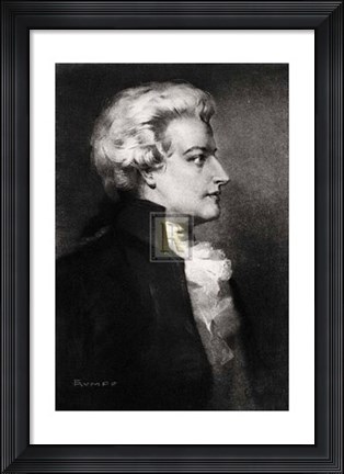 Framed Mozart (B) Print