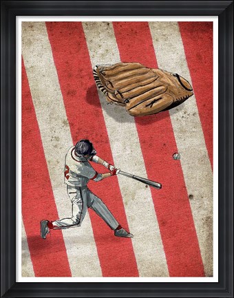 Framed Amercan Sports: Baseball 2 Print