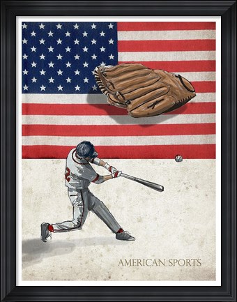 Framed American Sports: Baseball 1 Print