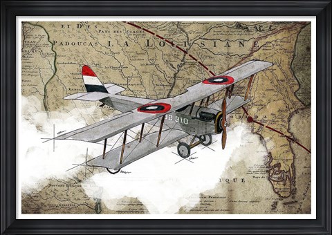 Framed Biplane 4 Print