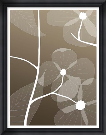Framed Floral Silhouette 1 Print
