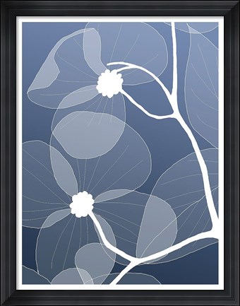 Framed Floral Silhouette 2 Print