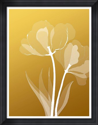 Framed Floral Silhouette 6 Print