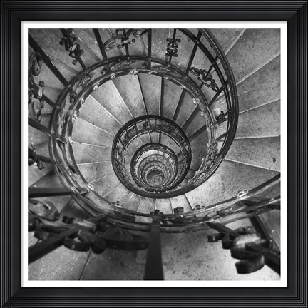 Framed Spiral Staircase No. 2 Print