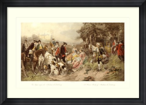 Framed Picnic Party of Madame Du Barry Print