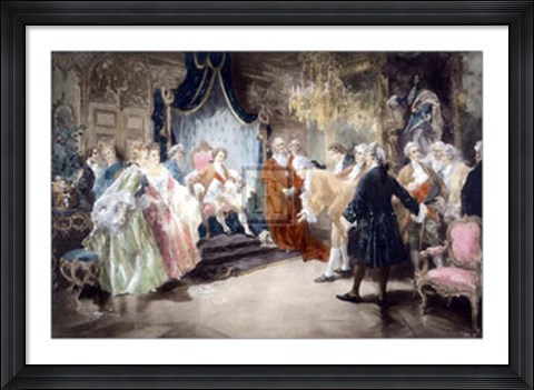 Framed Bolingbroke Taking Leave of Louis XV Print