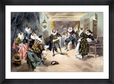 Framed Shakespeare Reciting His Hamlet Print