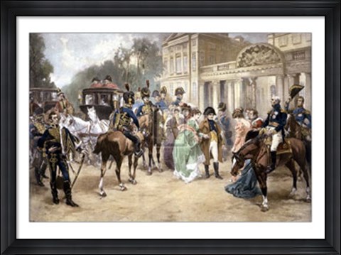 Framed Arrival of Empress Mary-Louisa in Pari Print