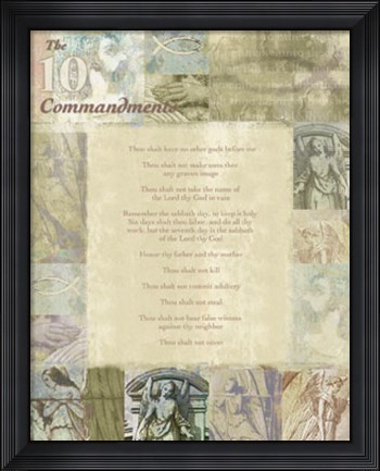 Framed Ten Commandments Print