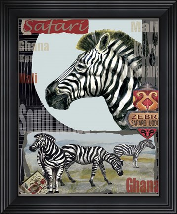 Framed Zebra Safari Print