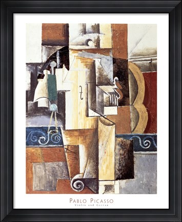 Framed Violin And Guitar Print