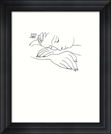 Framed Sleeping Woman Print