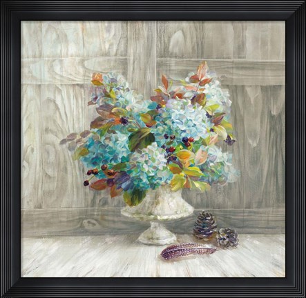 Framed Rustic Florals Print