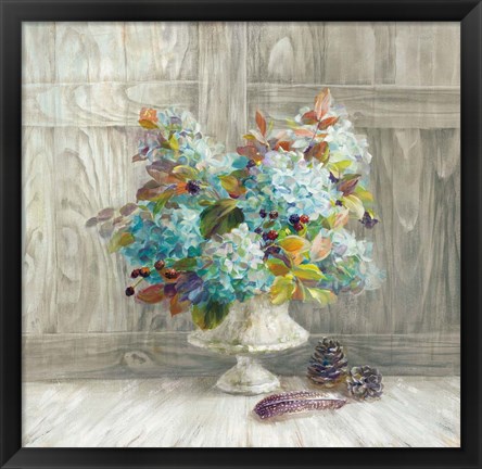 Framed Rustic Florals Print