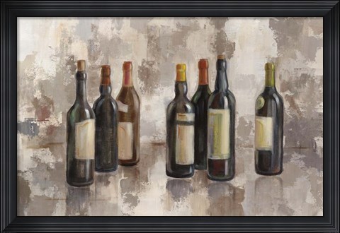 Framed Vino Marsala no Words Gray Print