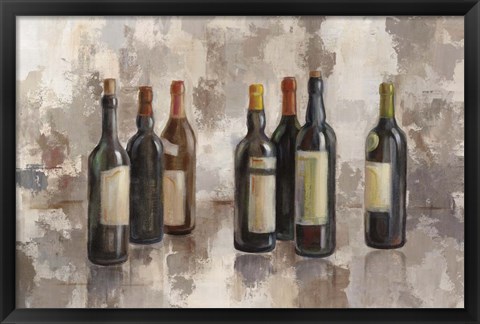 Framed Vino Marsala no Words Gray Print