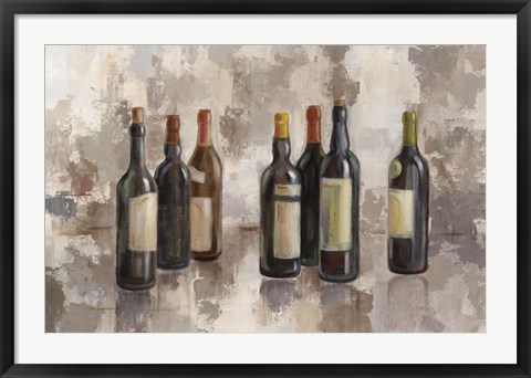 Framed Vino Marsala no Words Gray Print