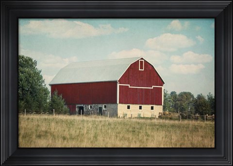 Framed Blissful Country VI Crop Print