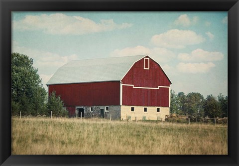 Framed Blissful Country VI Crop Print