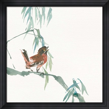 Framed Russet Sparrow Print