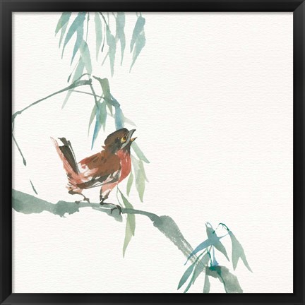 Framed Russet Sparrow Print