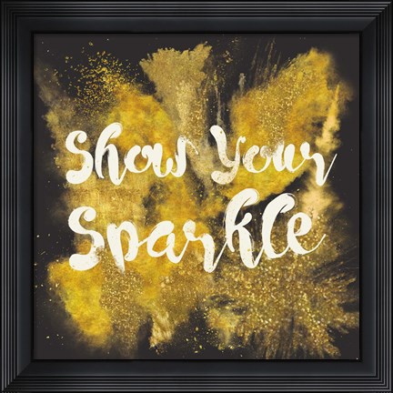 Framed Glitter and Gold II Print