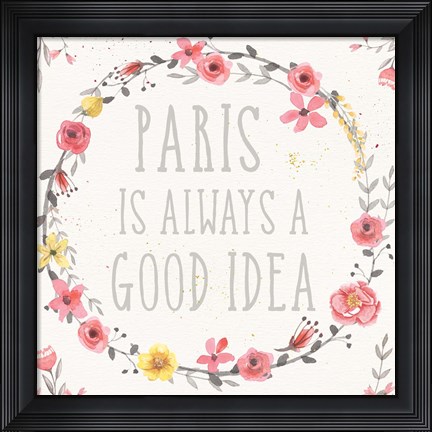Framed Paris Blooms IV Print