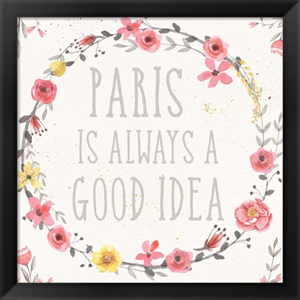 Framed Paris Blooms IV Print