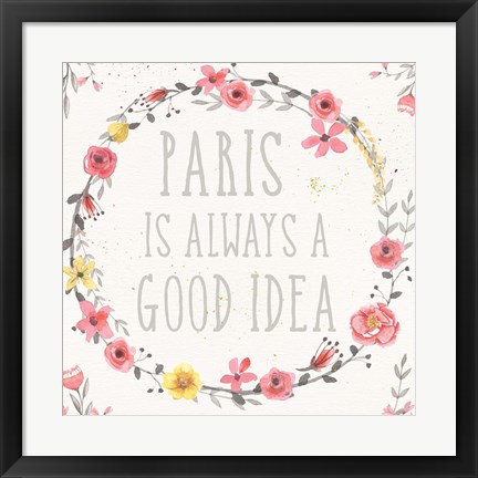 Framed Paris Blooms IV Print