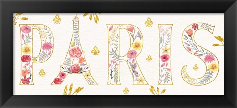 Framed Paris Blooms V Print