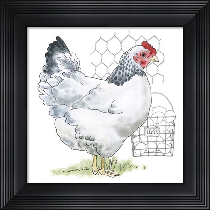 Framed Fun at the Coop IV v2 Print